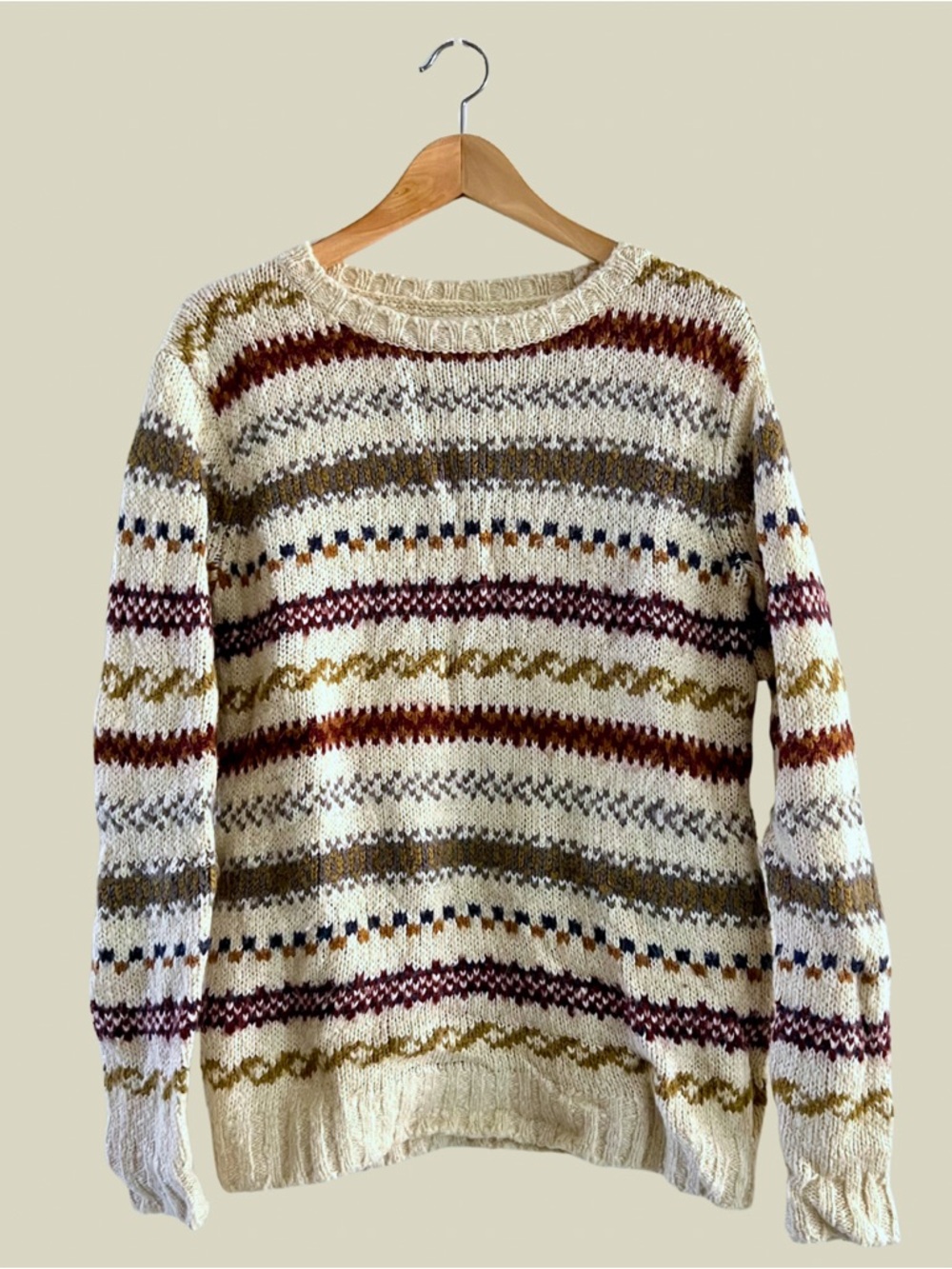 Cream cable knit sweater